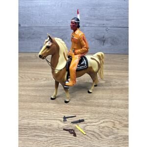 Vintage Hartland Lone Ranger’s Tonto Figure & Scout Horse with Extras